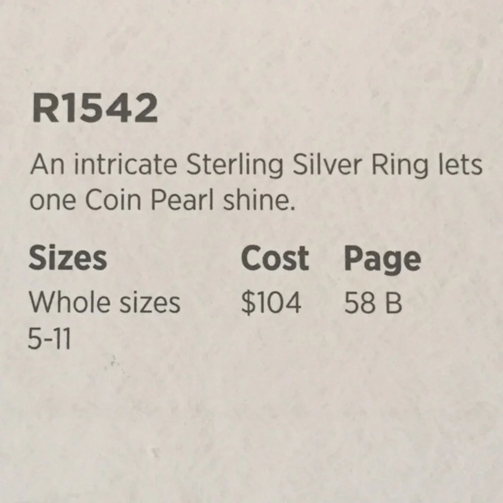 Silpada Ring - Retired - Woven Sterling Silver Band with coin Pearl- size 10 - Picture 9 of 9